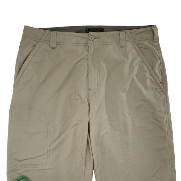 ROYAL ROBBINS Tan Flat Front Hiking Outdoor Straight Leg Pants Size 33x32 Mens - Picture 3 of 9